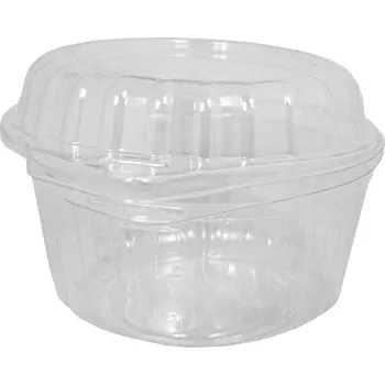 Jednorázové nádobí kelímek s integrovaným víčkem 250 ml, OPS - transparentní (50 ks/balení)