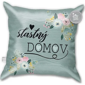 Polštář Nekupto Polštář 40x40cm - Šťastný domov