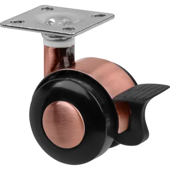 Walteco Designové nábytkové kolečko, průměr 40mm, otočné s destičkou, brzda, nosnost 40 kg