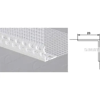 Stavební profil D/03.15 Rohový profil 23x23mm s perlinkou VERTEX 100x100mm, 2,50m