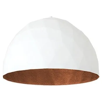 Nordic Design Bílo měděné kovové závěsné světlo Leontine 35 cm