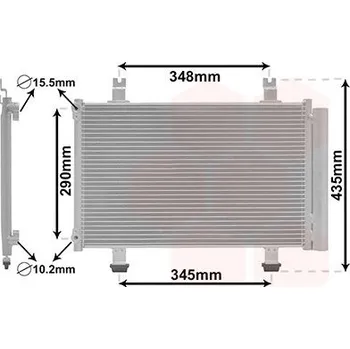 Výparník klimatizace Kondenzátor, klimatizace VAN WEZEL 52005087