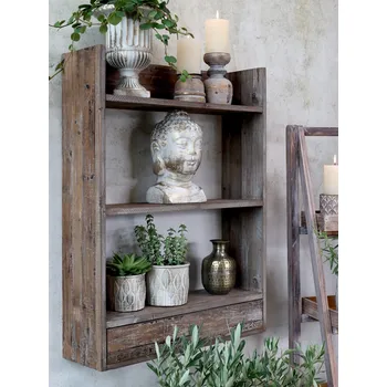 Bílo - zlatá antik dekorace hlava Buddha Vittel - 13*13*26cm