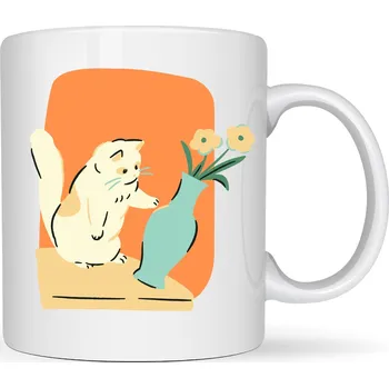 Hrneček - Kočička vs váza