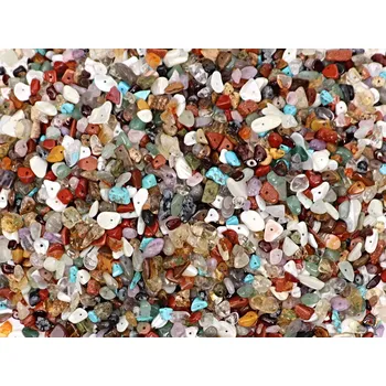 Drahý kámen Magieprirody.cz Tromlované kamínky s dírkou MIX XXS velikost 4 - 12 mm - Brazílie #471 Množství: 10g