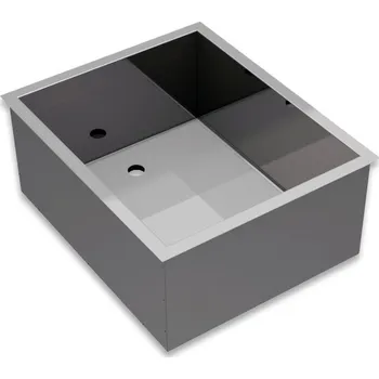 Výčepní technika Melon Chlazený dřez na pivní sklo 800x500 hl. 300 mm bez agregátu - napojení na pivní chlazení