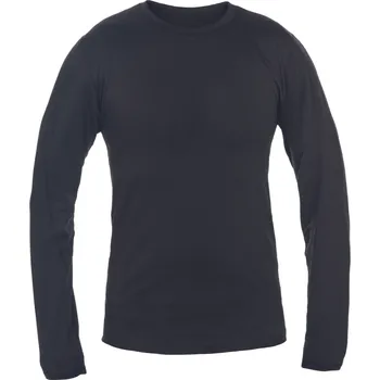 Pánské tričko SOLID tričko dlouhý rukáv černé - v. M/L