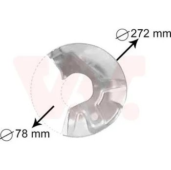 Brzdový kotouč Ochranný plech proti rozstřikování, brzdový kotouč VAN WEZEL 5823372