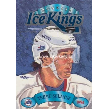 Karetní hra insert karta TEEMU SELANNE 93-94 Donruss Ice Kings číslo 10 of 10