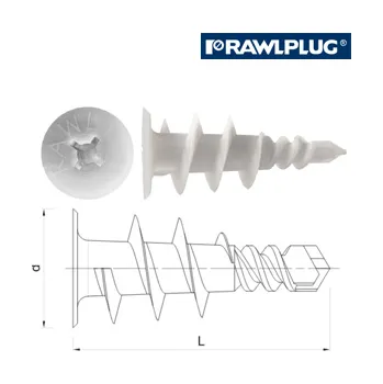 Hmoždinka R-DRA-01 Závrtná hmoždinka do sádrokartonu DRA-01, nylon, 100ks/bal