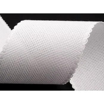 Kanavný pás šíře 100 mm zoubkovka, barva 1 bílá