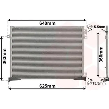Výparník klimatizace Kondenzátor, klimatizace VAN WEZEL 43005400