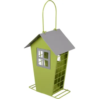 Krmítko pro ptáka Krmítko pro venkovní ptactvo - pro lojové koule, plechové ZELENÉ