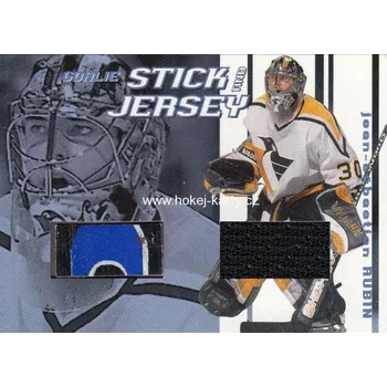 Karetní hra jersey stick karta JEAN-SEBASTIEN AUBIN 01-02 BTP Jersey and Stick /90