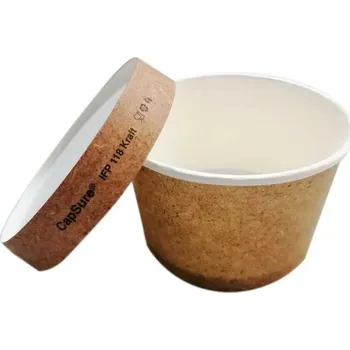 Jednorázové nádobí kelímek na polévku/salát 473 ml hnědý kraft (40 ks/balení)