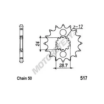 Řetězová sada pro motocykl Řetězové kolečko KAWASAKI ZZR 1400 (ZX14) rok 06-23