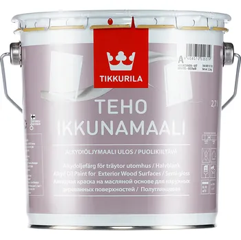 barva na zeď Tikkurila Teho Ikkunamaali 2,7l Odstín TVT: tónování dle požadavku (uveďte do poznámky)