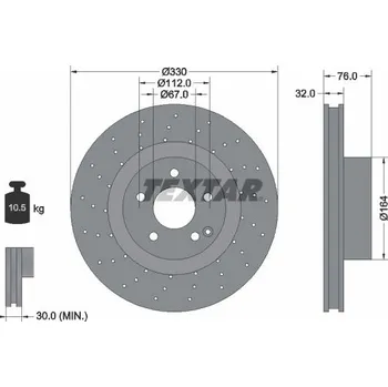 Brzdový kotouč Brzdový kotouč TEXTAR 92099205