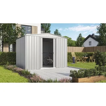 Zahradní domek Plechový zahradní domek GLOBEL Tower 108 295 x 237 cm stříbrný