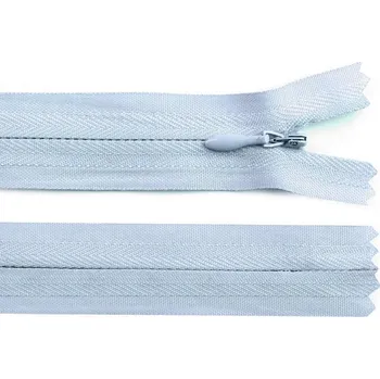 Zip Spirálový zip skrytý No 3 délka 45 cm, barva 183 modrá ledová