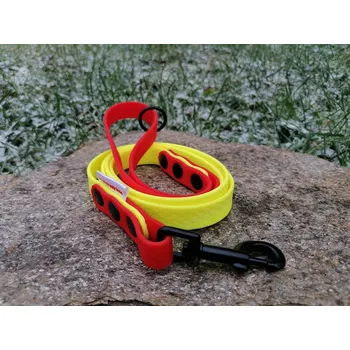 Vodítko pro psa RAK-Brno Vodítko 120 cm 20 mm Hexa - žluto-červená