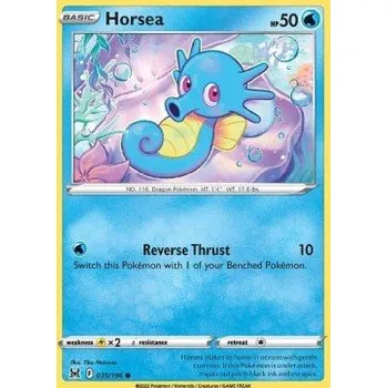 Sběratelská karetní hra Pokémon LOR 035/196 Horsea - Lost Origin Stav: Near Mint, Verze: REVERSE HOLO