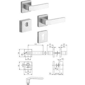 Dveřní kování Bezpečnostní kování RX4/H TREVISO