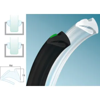 Těsnění do okna a dveří Zasklívací těsnění pro sklo 10-10,8mm (pro sklo 10 - 10,8 mm / černá / návin 25 m / 25m)