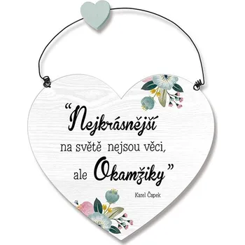 Domovní cedule Nekupto Dřevěná cedule srdce - Nejkrásnější na světě