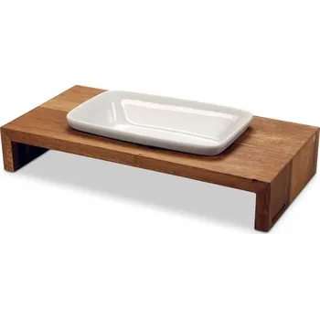 Miska pro psa Pet Amour Designová miska pro kočky a malé psy Siam Teak