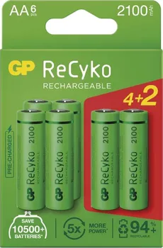 Článková baterie GP ReCyko 2100 AA 6 ks