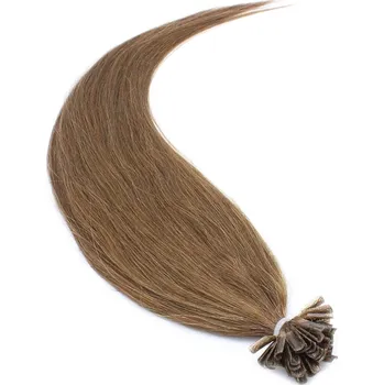 Příčesek 60cm vlasy evropského typu pro metodu keratin 0,5g/pr. – světlejší hnědá