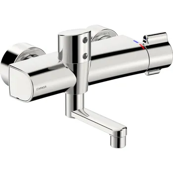 Vodovodní baterie Hansaclinica Safety - nástěnná termostatická umyvadlová baterie, 6 V, Bluetooth 08866201