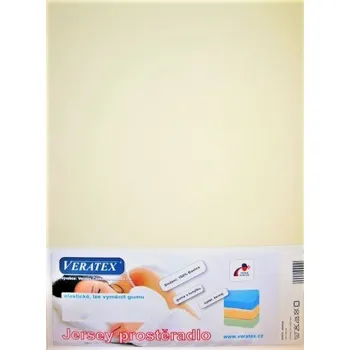 Prostěradlo Jersey prostěradlo postýlka 60x120 cm (č. 2-smetanová)