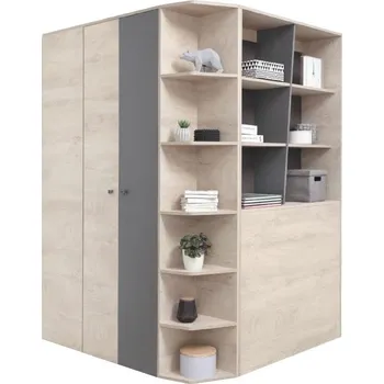 Nábytek Meblar Rohová šatní skříň Delta DL1 včetně osvětlení