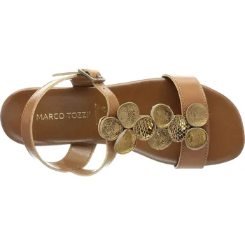 Dámské sandále Kožené hnědé pohodlné sandály MARCO TOZZI 28141