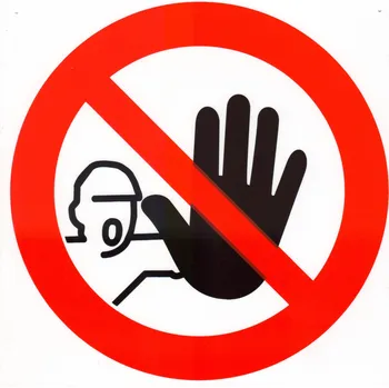 Symbol - zákaz vstupu (plastová tabulka 210x210 mm)