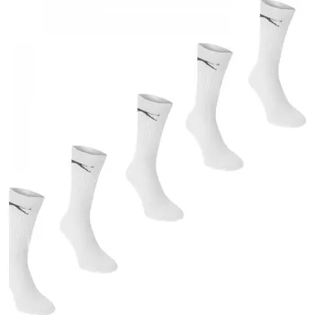 Pánské ponožky Slazenger Crew Socks 5 Pack Childs White Chd C8-C13