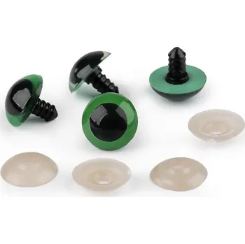 Bezpečnostní oči 20mm, zelené (1pár)