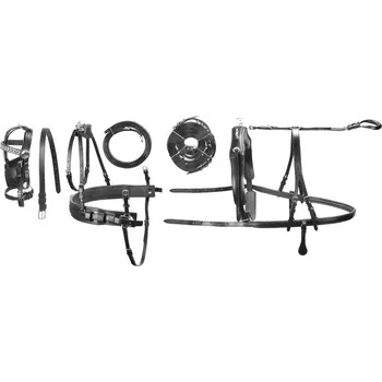 JM Kočárový postroj pro páru Barva: Černá, Velikost: Cob