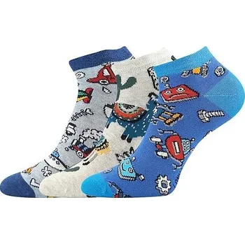 DEDONIK dětské veselé ponožky Lonka - mix ROBOT (Lonka ponožky Dedonik mix C)