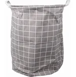 Šedý koš na hračky a prádlo CUBE