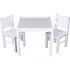 Dětský pokoj DREWEX Dřevěný stůl a dvě židličky, bílé