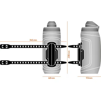 Láhev Fidlock BOTTLE TWIST SET + UNI BASE Barva: Dark, objem: 800ml