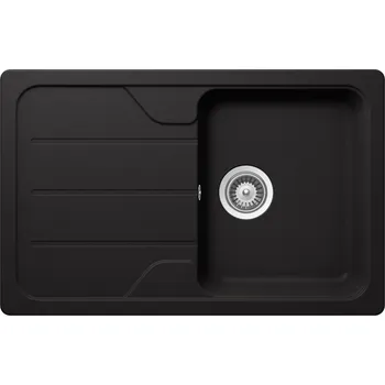 Granitový dřez Kuchyňský dřez Schock Formhaus D-100S Nero, spodní montáž FOMD100SUGNE