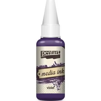 Speciální výtvarná barva Pentart Alkoholový inkoust MEDIA INK PENTART 20 ml FIALOVÁ