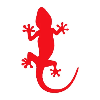 Samolepící dekorace SAMOLEPKA Ještěrka 017 pravá (10 - červená) NA AUTO, NÁLEPKA, FÓLIE, POLEP, TUNING, VLASTNÍ TEXT, TISK, AUTOSAMOLEPKY.cz, POLEPY, OBRÁZEK, LOGO, SAMOLEPKY