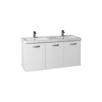 Koupelnový nábytek Krajcar KCK Cubito Klasik koupelnová skříňka s dvojumyvadlem 130 x 65 x 48,5 cm bílá KCK130