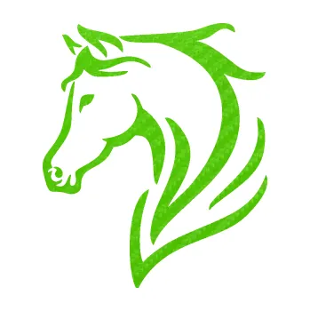 Samolepící dekorace SAMOLEPKA Kůň 095 levá (58 - 3D karbon zelený kawasaki) NA AUTO, NÁLEPKA, FÓLIE, POLEP, TUNING, VLASTNÍ TEXT, TISK, AUTOSAMOLEPKY.cz, POLEPY, OBRÁZEK, LOGO, SAMOLEPKY