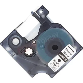 Pásek do tiskárny KOMPATIBILNÍ PÁSKA DYMO 45010 S0720500 PRŮHLEDNÁ/ČERNÁ TISK, 12mm